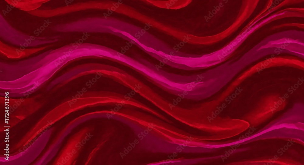 Obraz premium Vibrant Abstract Red and Pink Wavy Background.