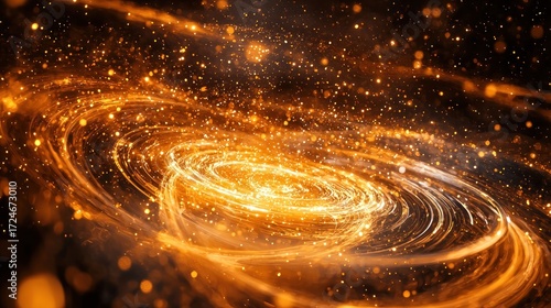 Golden spiral abstract background