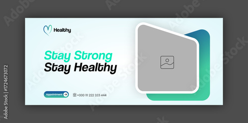 Medical Healthcare Facebook timeline Cover web banner design template
