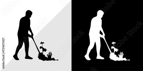 silhouettes of people