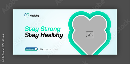 Medical Healthcare Facebook timeline Cover web banner design template