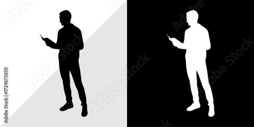 silhouettes of people