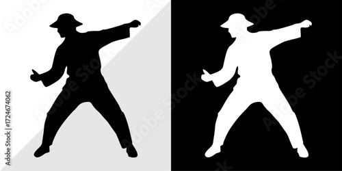 silhouettes of people