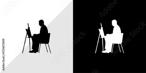 silhouettes of people