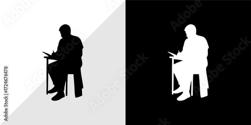 silhouettes of people