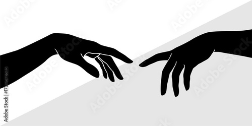 vector illustration of hands holding hands