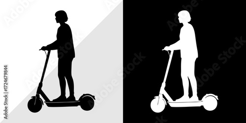 silhouette of a woman with a suitcase