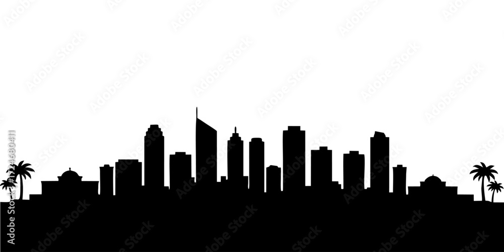Naklejka premium city skyline vector
