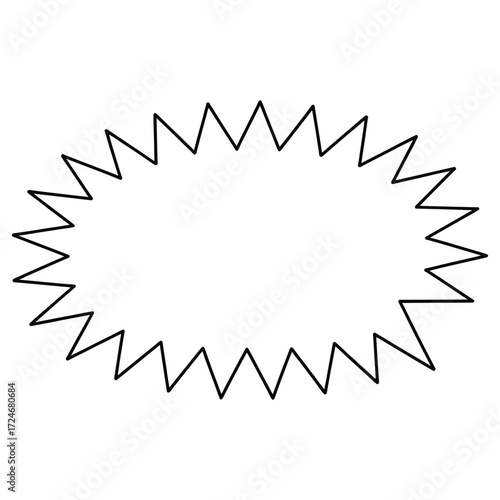 Illustration of a spiky speech bubble, perfect for adding your own text and creating engaging conversations and dialogues