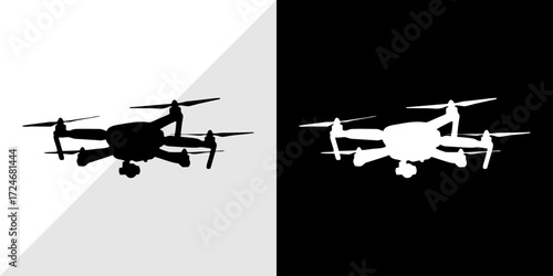 silhouette of a drone