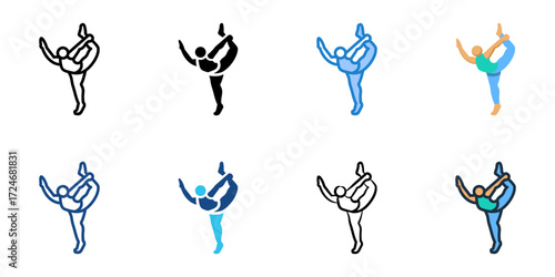 Barre Workout icon set multiple style collection 
