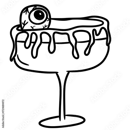 Halloween Cocktail with Spiderweb and Spider
Illustration