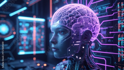 Human brain in AI bot