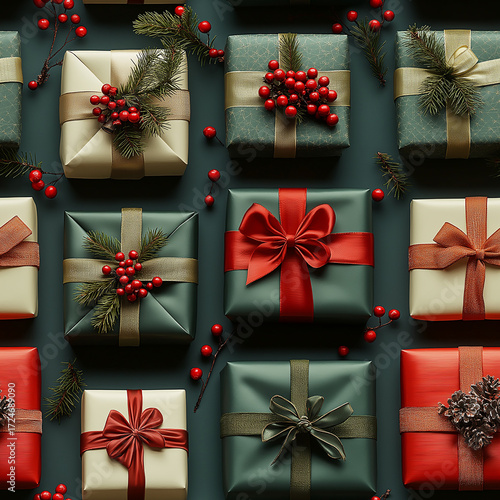 christmas background with presents