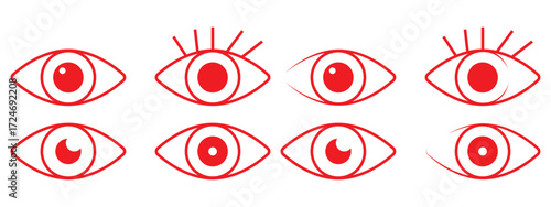 eye icon set. vision icon, see view icons - eyesight symbol - invisible eye hide icon, incognito icon no eye view hidden icon set. Hidden icon vector, vector illustration.