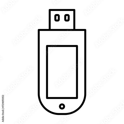 usb drive line icon