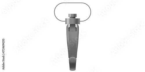 Metallic Clasp Equipment Vector Illustration.	