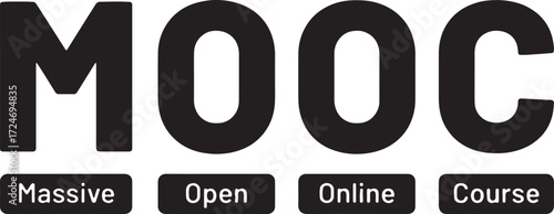mooc, massive, open, online, course, education, learning, digital, technology, internet, study, university, college, school, knowledge, information, graphic, text, typography, word, concept, symbol, m