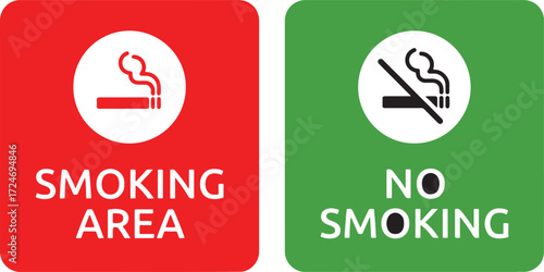 smoking, area, no smoking, sign, symbol, cigarette, smoke, red, green, white, icon, prohibition, allowed, restricted, public, space, information, warning, policy, health, safety, rules, regulations, g