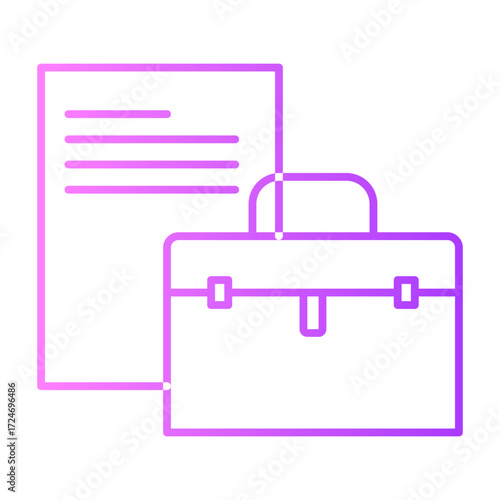 briefcase gradient icon
