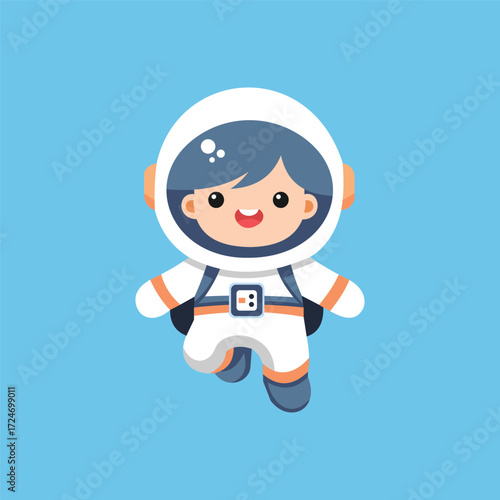 Female Astronaut Character Vector