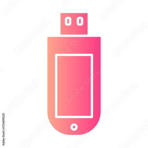 usb drive gradient icon