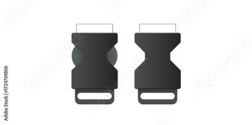 Plastic Clasps Equipment Vector Illustration.	