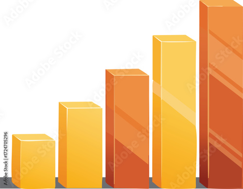 Rising Upward: An eye-level illustration of vibrant, ascending bar graphs that capture growth, expansion, and upward trends in a dynamic display of data-driven progress.