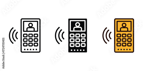 Intercom icon vector. Modern Communications or Nostalgic Tech symbol. vector illustration.