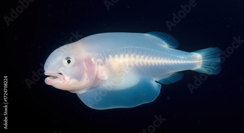 Translucent deep sea fish