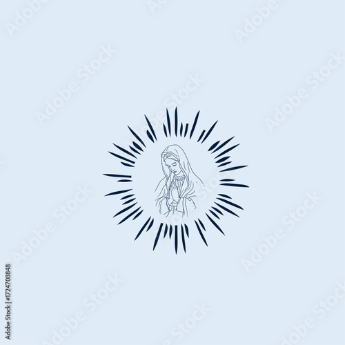 THESE HIGH QUALITY MOTHER MARIA VECTOR FOR USING VARIOUS TYPES OF DESIGN WORKS LIKE T-SHIRT, LOGO, TATTOO AND HOME WALL DESIGN
