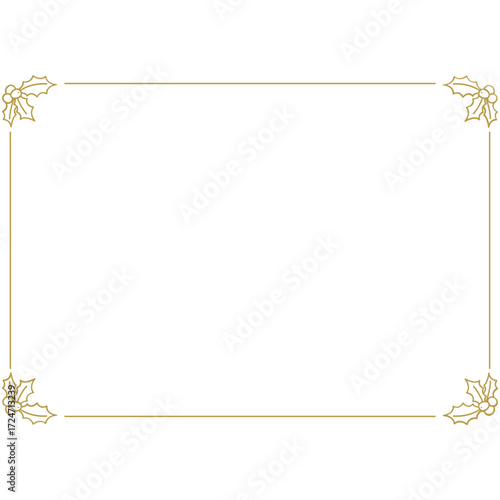 Christmas frame border gold luxury greeting card template background.