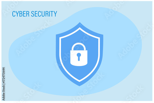 Cyber security and data protection privacy, PDPA concept, secure data management and protect data from hacker attacks and padlock icon to internet technology networking vector illustration