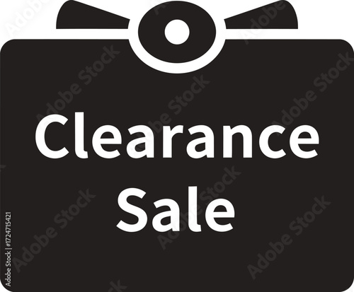 Clearance sale gift tag icon special offer promotion discount retail business shopping vector