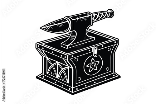 black  magic box vector on  white  background  2