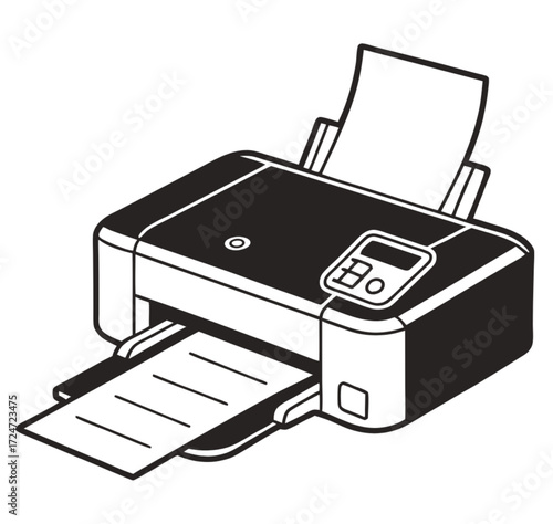 printer icon vector illustration