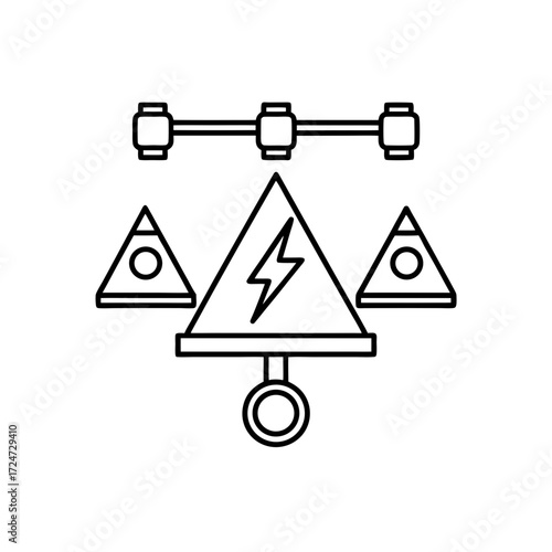lighting systems icon isolated on white