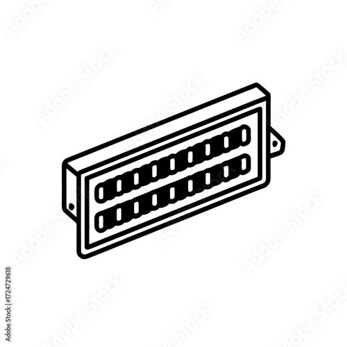 patch panel icon isolated on white