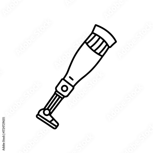 prosthetic limb icon isolated on white