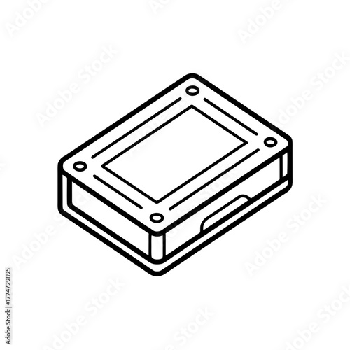 ssd storage icon isolated on white