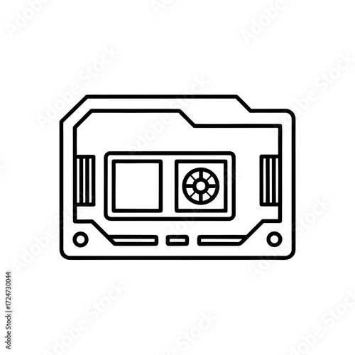 video card icon isolated on white
