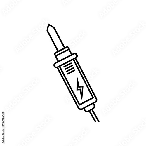 voltage tester icon isolated on white