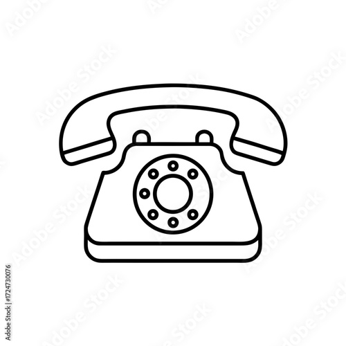voip phone icon isolated on white