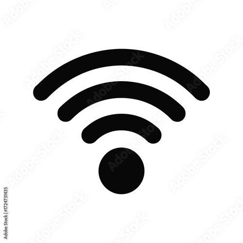 Scalable wi-fi signal icon vector graphic for wireless network connectivity eps vector