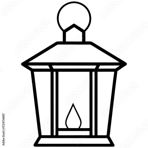vector illustration of a lantern