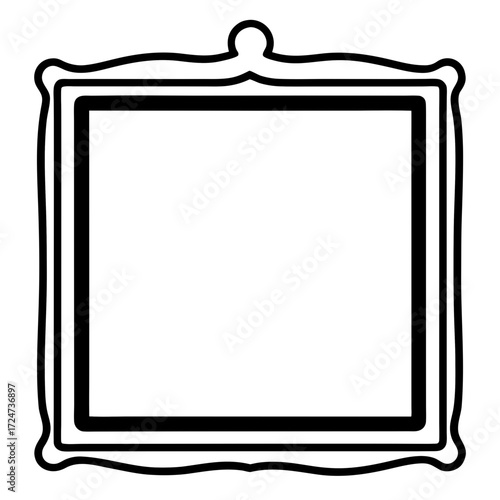 wooden frame with clipping path