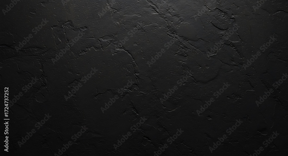 Fototapeta premium Black Textured Concrete Wall Surface with Rough Pattern for Background or Design