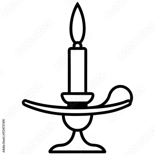 candlestick and candle
