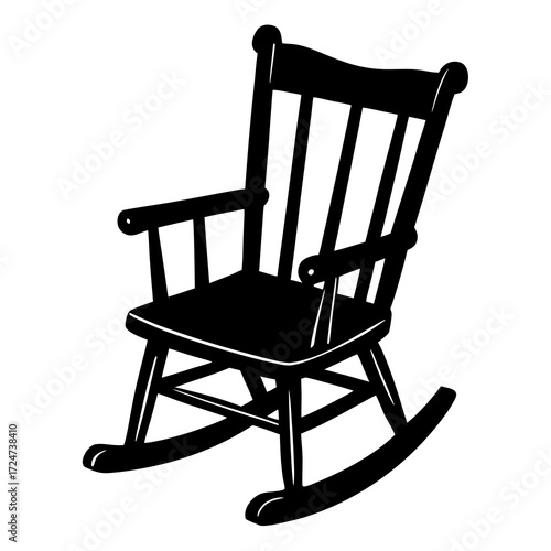 rocking chair isolated on white
