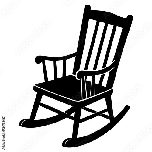 rocking chair isolated on white